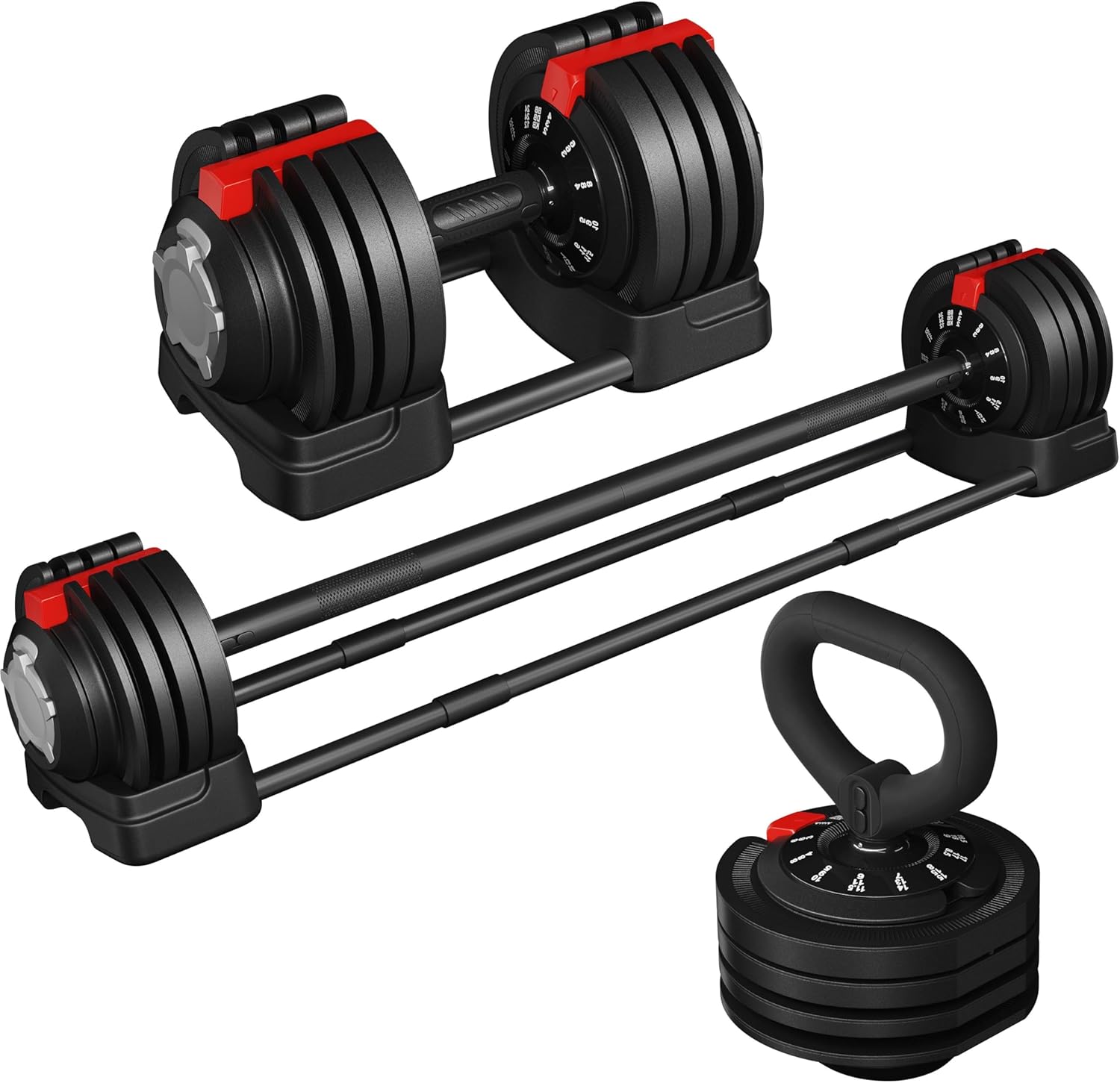 Yaheetech Adjustable Dumbbell Set - 18KG/24KG/40KG, Free Weights for Men/Women, Home Gym Strength Training Equipment